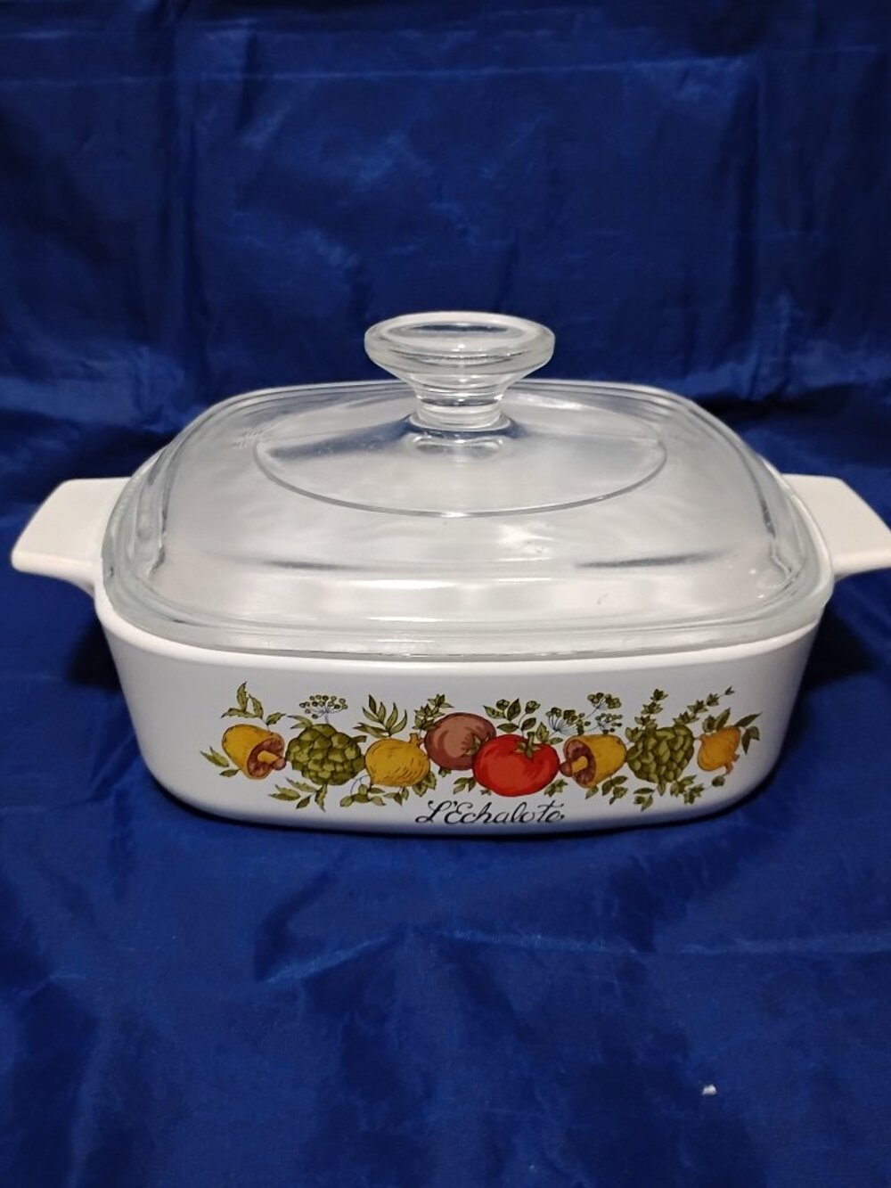 Vintage Corning Ware A-1-B L' ECHALOTE (Spice of Life) Casserole Dish 1 Qt w/LID